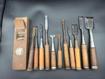 Werkgereedschap Vintage - Japanse houtsnijgereedschappen