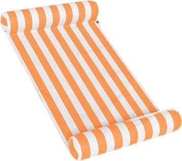 2dekans | Travelly Luxe Waterhangmat Zwembad – Oranje –, Ophalen of Verzenden, Zo goed als nieuw