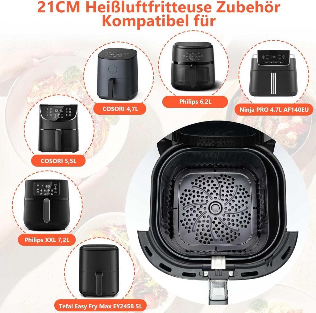 Airfryer Siliconen vorm, accessoires voor Cosori klein, 2 l, Chefman 2L