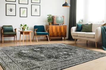 Vintage Vloerkleed | Elysee | Medaillon | Groen | 160x230 cm, Verzenden, Nieuw