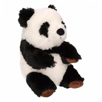 Pluche panda knuffel - zittend - 19 cm - zachte knuffel, Verzenden, Nieuw
