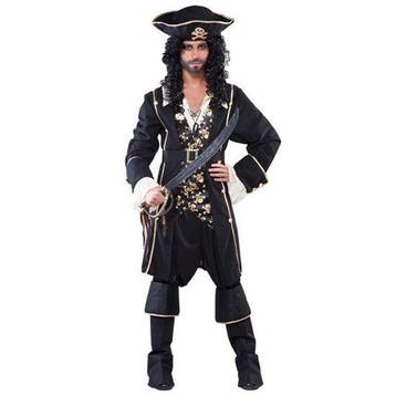 Piratenkostuum zwart/goud man, Ophalen of Verzenden, Nieuw