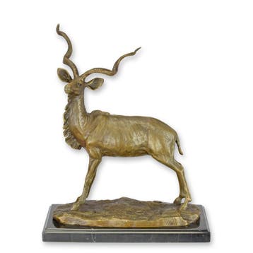 A BRONZE SCULPTURE OF AN AFRICAN KUDU (Beeldjes - Decoratie), Verzenden, Nieuw