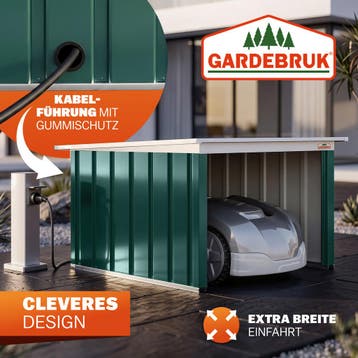 Robotmaaier Garage Groen Metaal 89x90x54cm (Tuingereedschap), Verzenden, Nieuw