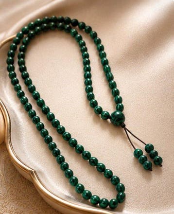 Rozenkrans - Prachtige Kosovo malachiet Tasbih Misbah – 6 mm