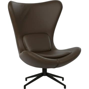 Set van 2 Leren draaifauteuils Soul - Toledo Espresso, Huis en Inrichting, Nieuw, Ophalen of Verzenden, 75 tot 100 cm, Leer