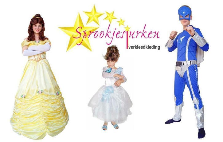 Disney prinsessenjurk carnaval verkleedkleding gala disco, Diensten en Vakmensen, Verhuur | Kleding en Feestkleding, Kledingverhuur