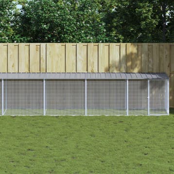 vidaXL Kippenhok met dak 803x98x90 cm gegalvaniseerd staal, Dieren en Toebehoren, Knaagdieren en Konijnen | Hokken en Kooien, Verzenden