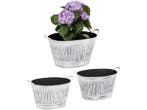 Veiling - Bloempot set van 3 vintage shabby chic, Tuin en Terras, Bloempotten, Nieuw