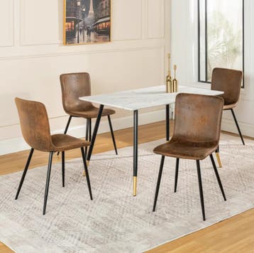 2dekans | Urban Meuble Stoelenset 4 Stuks - Luxe, Huis en Inrichting, Ophalen of Verzenden, Zo goed als nieuw, Grijs