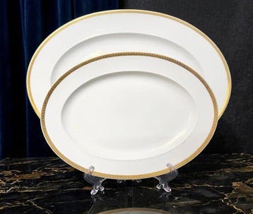 Rosenthal, Versace - Dienblad (2) - Meandre dOr - 24 kt, Antiek en Kunst