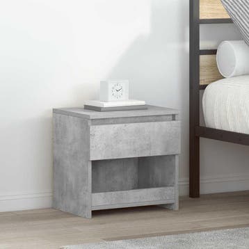 vidaXL Nachtkastjes 2 st 40x30x39 cm bewerkt hout betongrijs, Minder dan 45 cm, Verzenden, Nieuw, Minder dan 55 cm