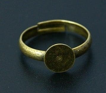 2 x Verstelbare basis ring – geel koperkleur, Ø ca. 17 mm, Ophalen of Verzenden, Nieuw, Overige typen