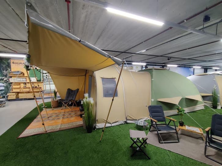 Oppompbare Karsten Tent type 300(2025) Zeegroen, Caravans en Kamperen, Tenten, Zo goed als nieuw, tot en met 4, Ophalen of Verzenden