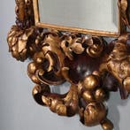 Grote formaat Italiaans barok spiegel  hout geneden lijst ve, Antiek en Kunst, Antiek | Spiegels, Ophalen of Verzenden