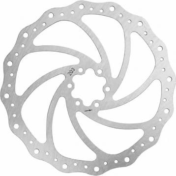 M-Wave Remschijf - RVS - 203 mm - 6-gaats - Zilver - Incl..., Ophalen of Verzenden, Nieuw, Overige typen