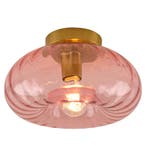 Retro plafondlamp roze, Diane, Ophalen of Verzenden, Nieuw, Glas, Retro