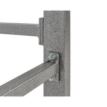 Werkbank grijs 200 cm met hardhouten blad - open model, Ophalen of Verzenden, Nieuw