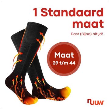 Nuuw Verwarmde Sokken Maat 39 t/m 44 - Elektrische sokken -, Ophalen of Verzenden, Zo goed als nieuw