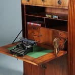 Blonde mahonie Louis Seize secretaire abattant ca 1800 No280, Antiek en Kunst, Ophalen of Verzenden