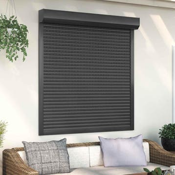 vidaXL Roljaloezie Antraciet 130 x 140 cm Aluminium en, Doe-het-zelf en Verbouw, Kozijnen en Schuifpuien, Verzenden, Nieuw