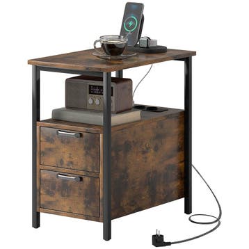 Bijzettafel Salontafel Met Oplaadstation, USB-aansluitingen, Verzenden, Nieuw