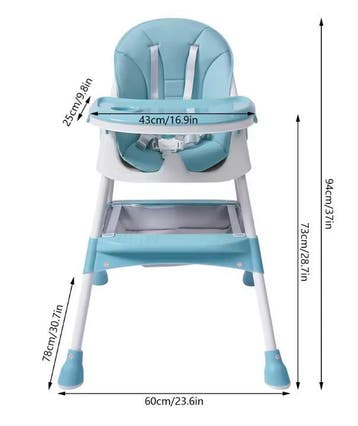 2-in-1 Kinderstoel Baby en Peuter met Voetsteun en Dienblad, Verzenden, Nieuw