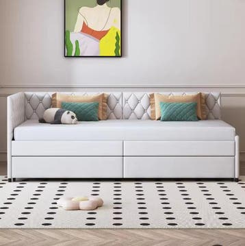 Dagbed 90x200 met Uittrekbed en Lattenbodem, Verzenden, Nieuw