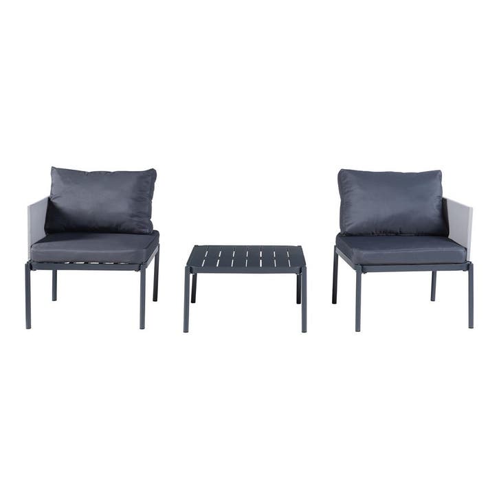 Tuinset Accettura 3-delig tuintafel met 2 tuinstoelen grijs, Tuin en Terras, Tuinsets en Loungesets, Verzenden