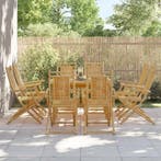 vidaXL Tuinstoelen 8 st inklapbaar 53x66x99 bamboe, Tuin en Terras, Tuinstoelen, Verzenden, Nieuw, Hout
