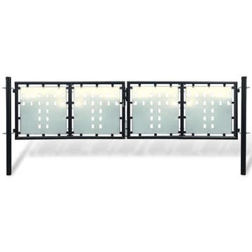 vidaXL Zwarte enkele deur schuttingpoort 300x100 cm, Tuin en Terras, Verzenden, Nieuw
