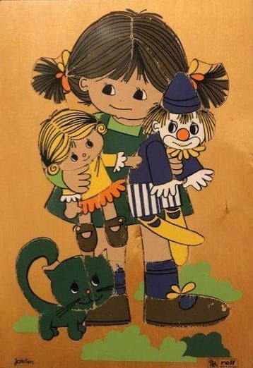 Rolf Puzzel Meisje met 2 poppen en een kat (33 stukjes), Verzenden, Nieuw