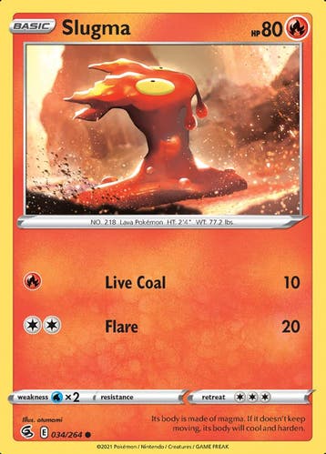 Slugma 034/264 (Fusion Strike), Ophalen of Verzenden, Nieuw, Losse kaart, Foil