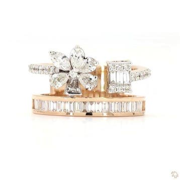 Ring - 14 karaat Roségoud - 1.21ct. tw. Diamant (Natuurlijk), Nieuw
