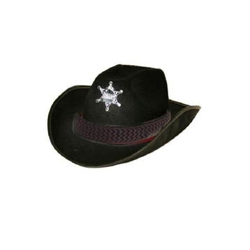 Verkleed cowboy hoed sheriff zwart volwassenen - Cowboyhoe.., Ophalen of Verzenden, Nieuw
