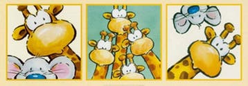 Kunstdruk Jean Paul Courtsey - Funny Friends IV 95x33cm, Verzenden, Nieuw