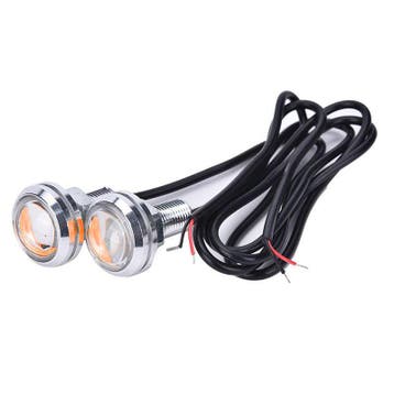 23MM LED - Eagle Eye - Oranje - Waterproof - Zilveren behuiz, Ophalen of Verzenden, Nieuw