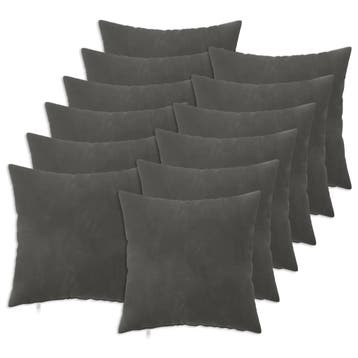 vidaXL Kussensloop 12 pcs HEERLEN Donkergrijs 40 x 40 cm, Verzenden, Nieuw