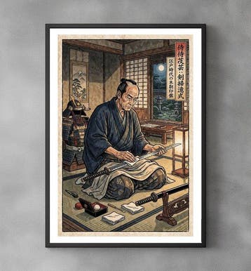 De Weg van Bushido - Ukiyo-e Pop Art - Gesigneerde en