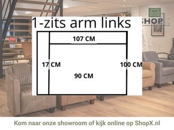 Leren elementenbank Match - element 1 zits (90) arm links, Industrieel, Modern, Scandinavisch, Nieuw, Ophalen of Verzenden, Rechte bank