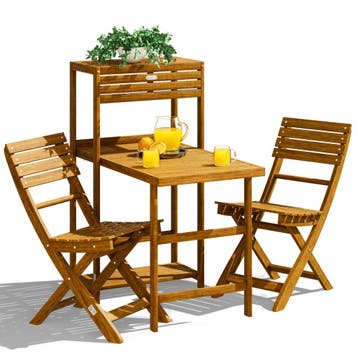 Tuinset 3-delig acaciahout FSC®-gecertificeerd opvouwbaar, Verzenden, Nieuw