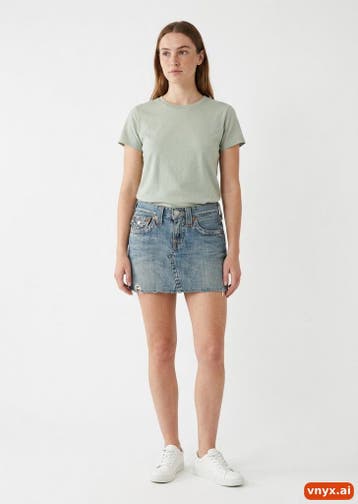 True Religion Spijkerrokken Dames maat W26 Lichtblauw, Ophalen of Verzenden, Nieuw
