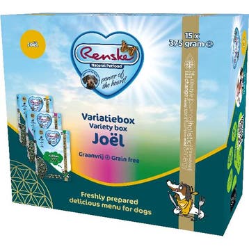 Renske vers hond variatiebox Joël graanvrij 15x375gr, Verzenden, Nieuw