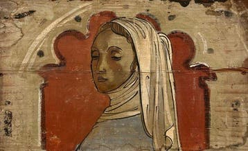 Scuola italiana (XV) - Volto di giovane santa velata