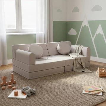 Kinderbank Kayo - Corduroy - Incl. Kussens - Beige, Kinderen en Baby's, Kinderkamer | Overige Meubels, Verzenden, Nieuw