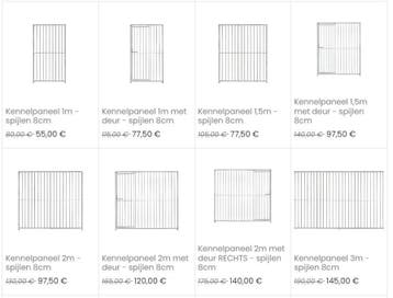 Kennelpanelen, kennels, grootste voorraad en snel geleverd!, Hondenkennel, 110 cm of meer, 100 cm of meer, Nieuw