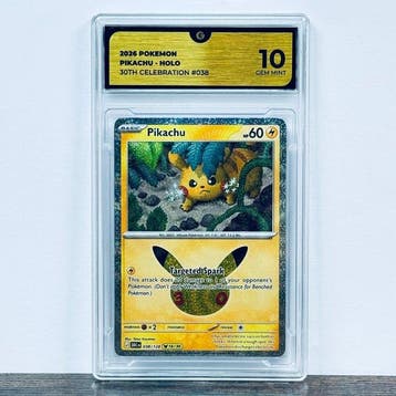 Pokémon Graded card - Pikachu 038 - 30th Anniversary –, Nieuw