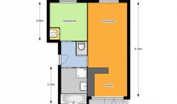 Te Huur 2 Kamer Appartement Morsestraat In Breda, Noord-Brabant, Direct bij eigenaar, Breda, Appartement