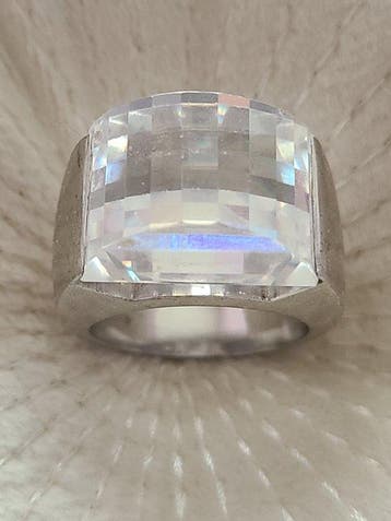 Swarovski - Zilver - Ring, Antiek en Kunst
