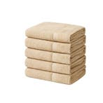 Handdoeken 70×140 cm – Set van 5 – 400 g/m² - Lichtbruin, Verzenden, Nieuw